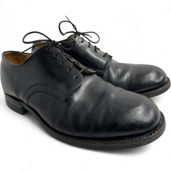 Vintage 1980 Craddock Terry Shoes Men's 8.5 W Leather Military Lace Up Oxfords - Picture 1 of 13